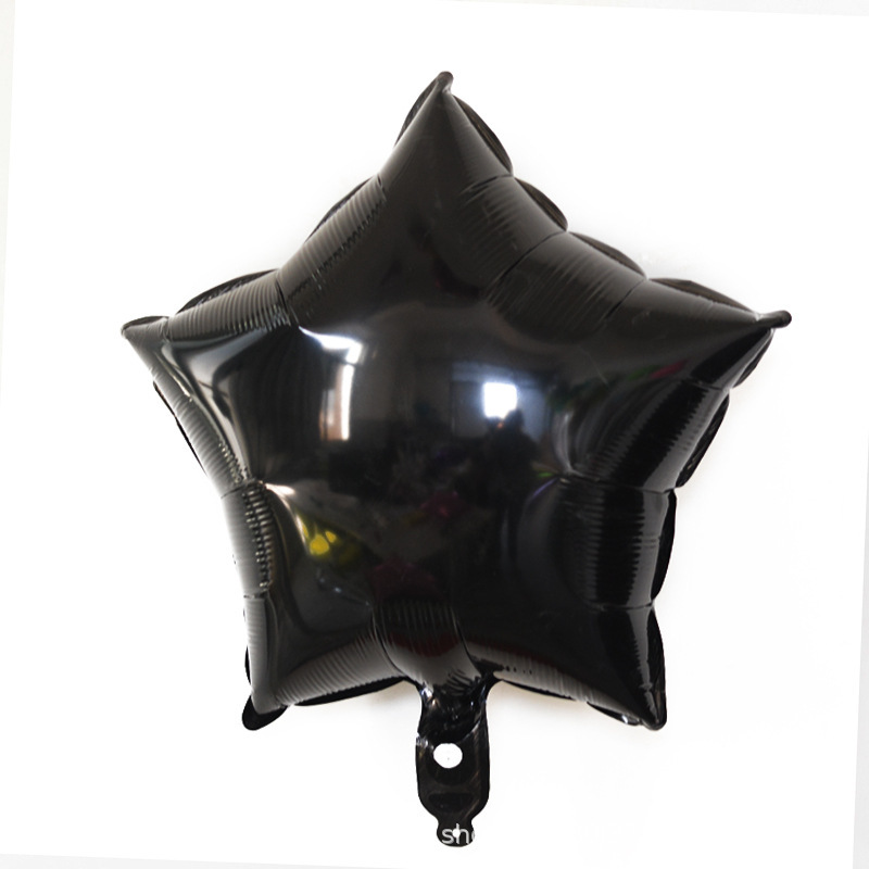 18-inch five-pointed star aluminum film balloon light board, single-color birthday, wedding, festival, party decoration and arrangement aluminum foil balloons Specification image