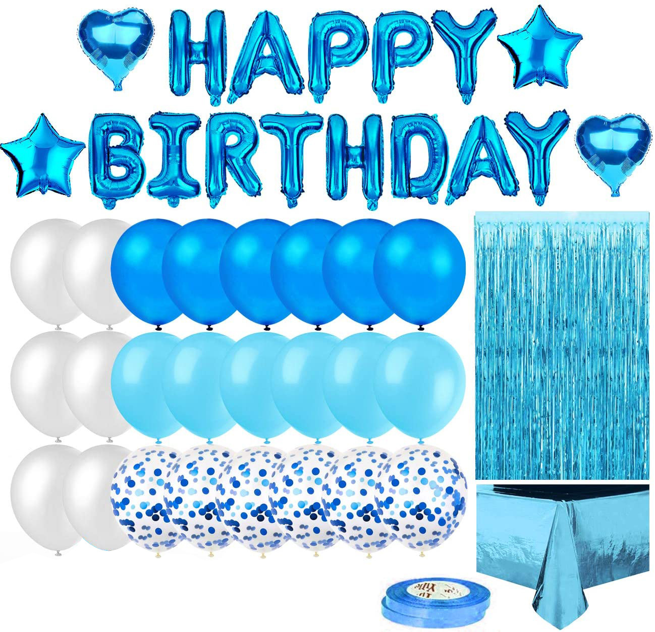 Customized cross-border balloons, rose gold birthday balloons, rain thread tablecloths, sequined balloon sets, birthday party decorations Item Picture
