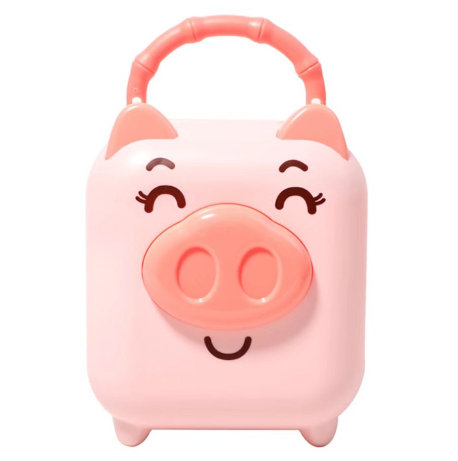 2023 Piggy Bank made of HIPS material, environmentally friendly and odorless, packed in a pvc box, three pieces mixed together Item Picture