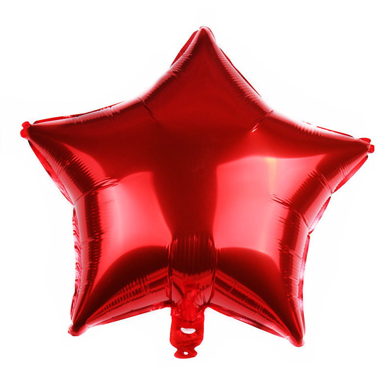18-inch five-pointed star aluminum film balloon light board, single-color birthday, wedding, festival, party decoration and arrangement aluminum foil balloons Application Scenario
