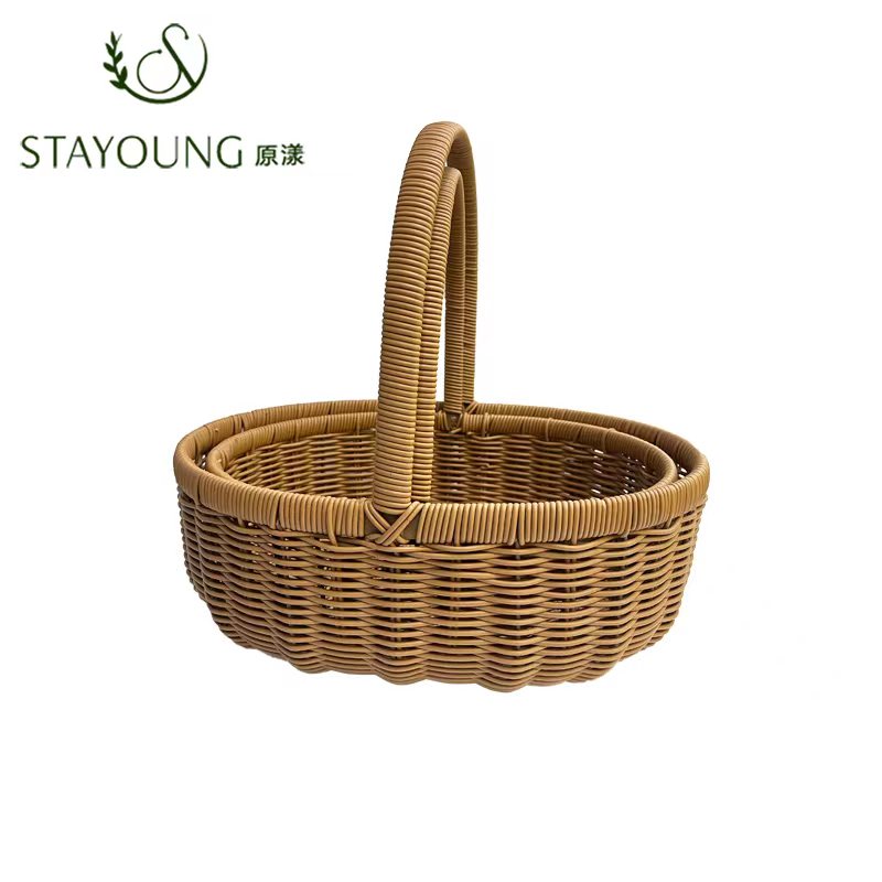 A large two-piece plastic vine fruit basket set Application Scenario