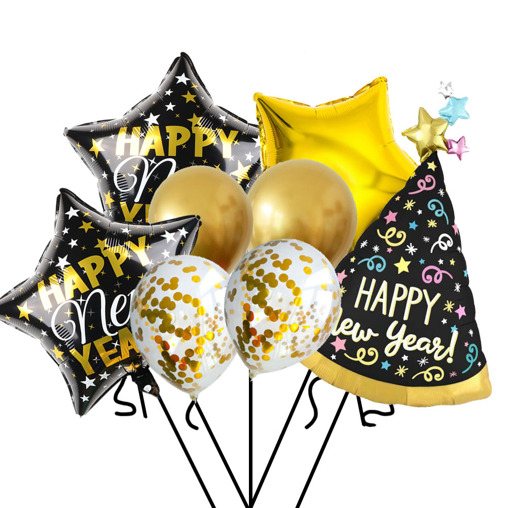 Cross-border Amazon 2023 New Year Aluminum Film Balloon Set - New-Style Carnival Party Decoration Aluminum Foil Balloon Manufacturer Specification image