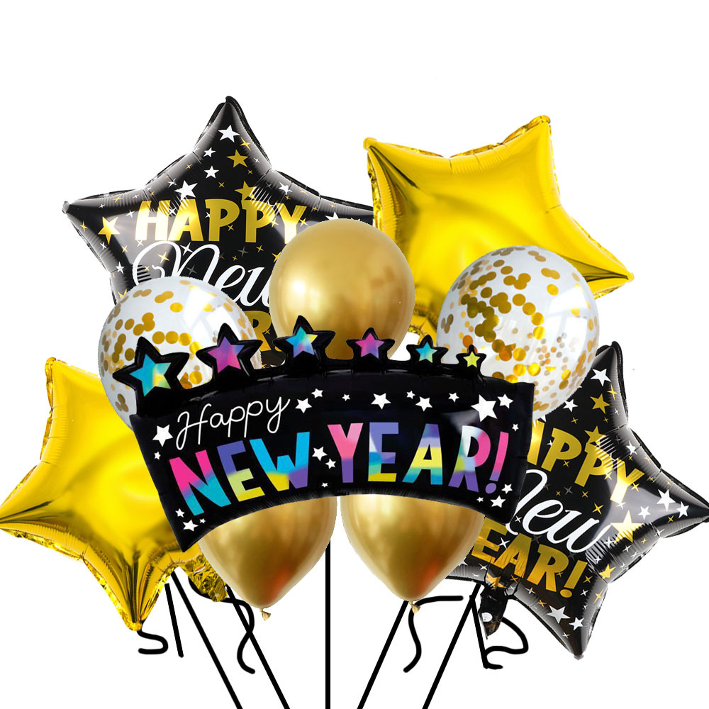 Cross-border Amazon 2023 New Year Aluminum Film Balloon Set - New-Style Carnival Party Decoration Aluminum Foil Balloon Manufacturer