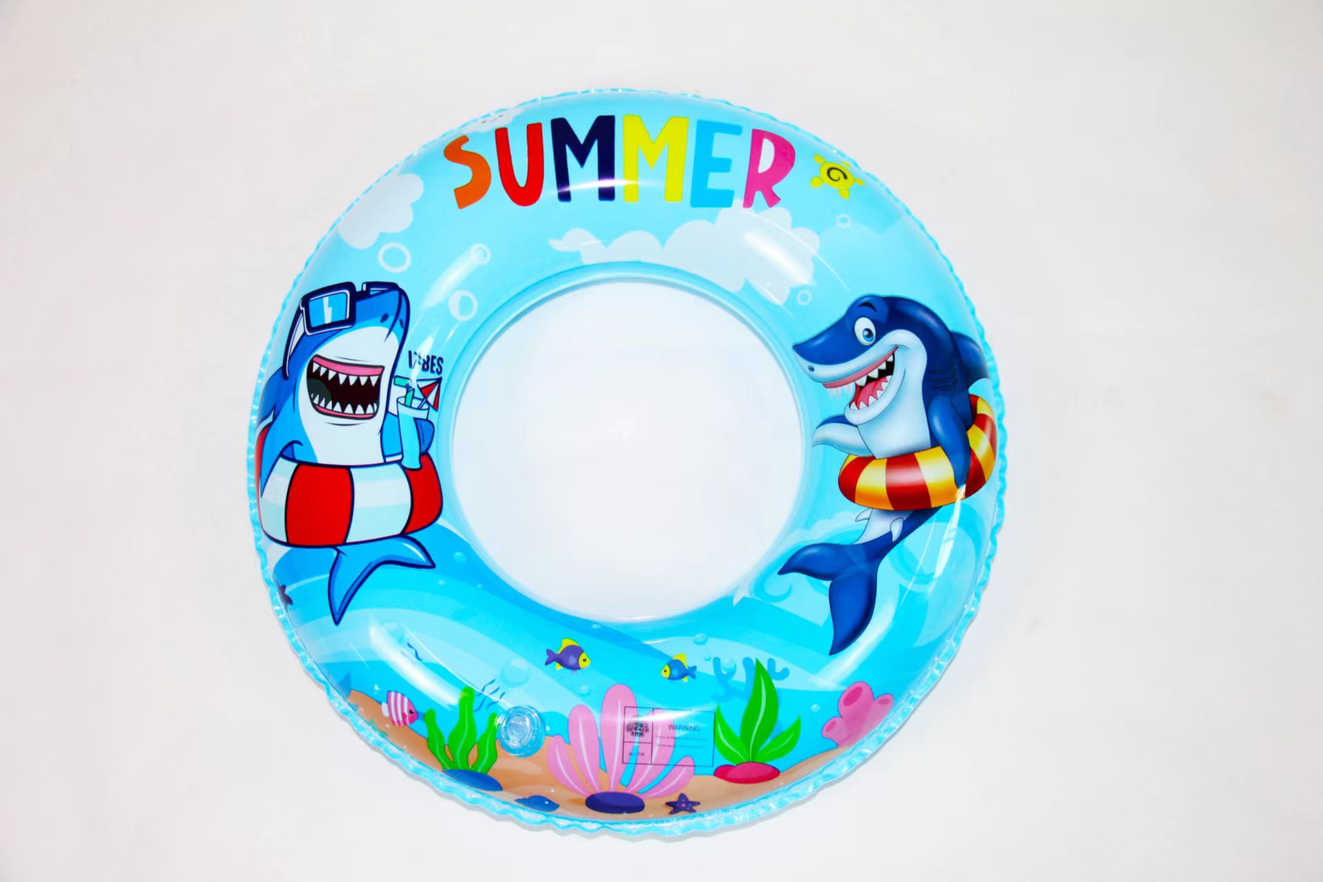 游泳圈/海洋游泳圈/压纹白底实物图