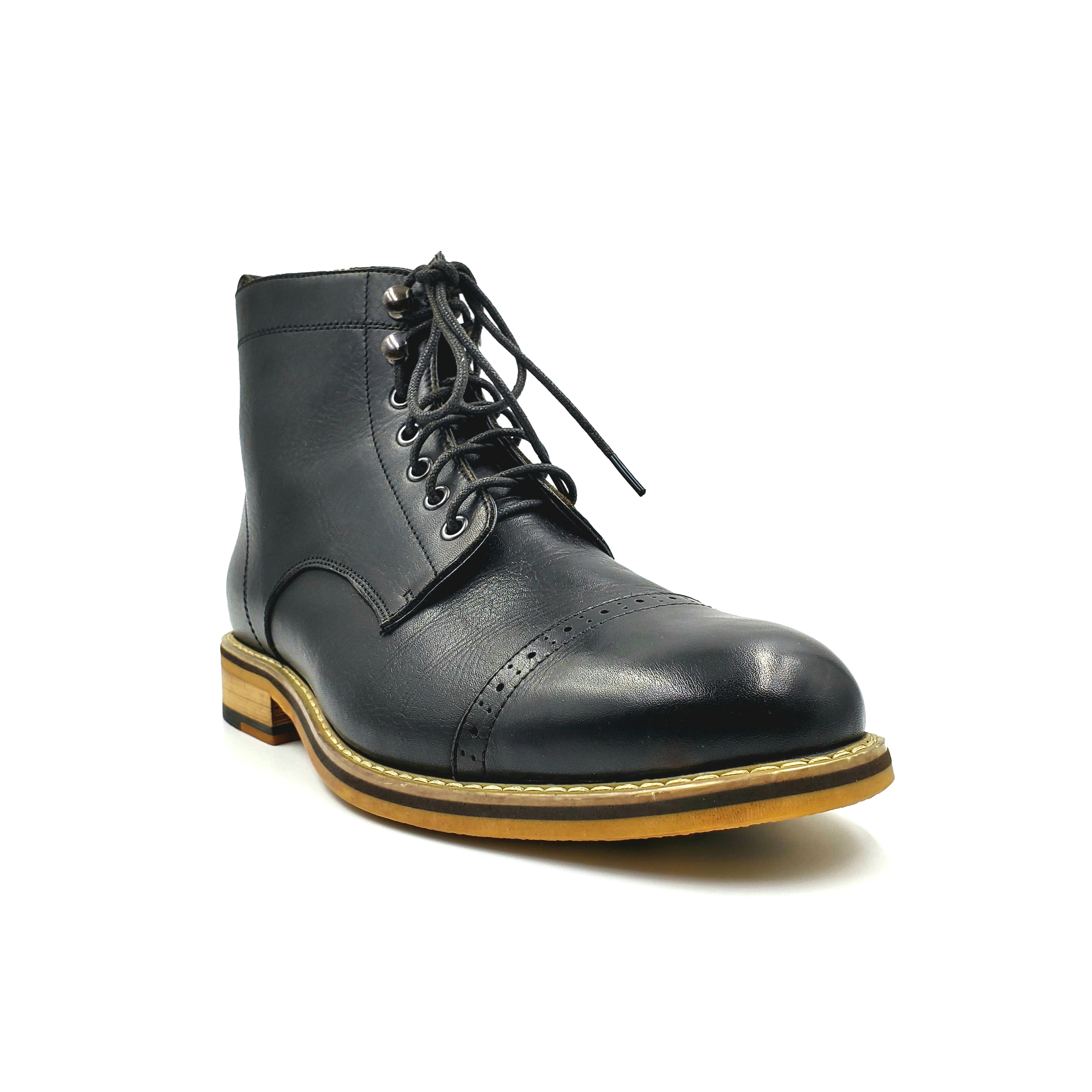 KUADU men's Dr. Martens boots, British-style ankle boots, mid-top leather boots, plus-size men's boots, high-top large-head leather shoes, work boots, trendy shoes