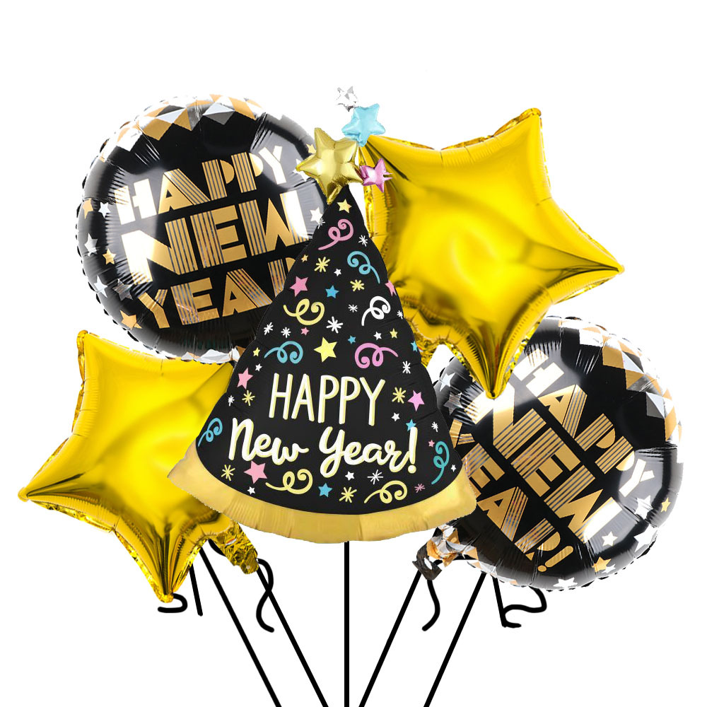 Cross-border Amazon 2023 New Year Aluminum Film Balloon Set - New-Style Carnival Party Decoration Aluminum Foil Balloon Manufacturer Item Picture