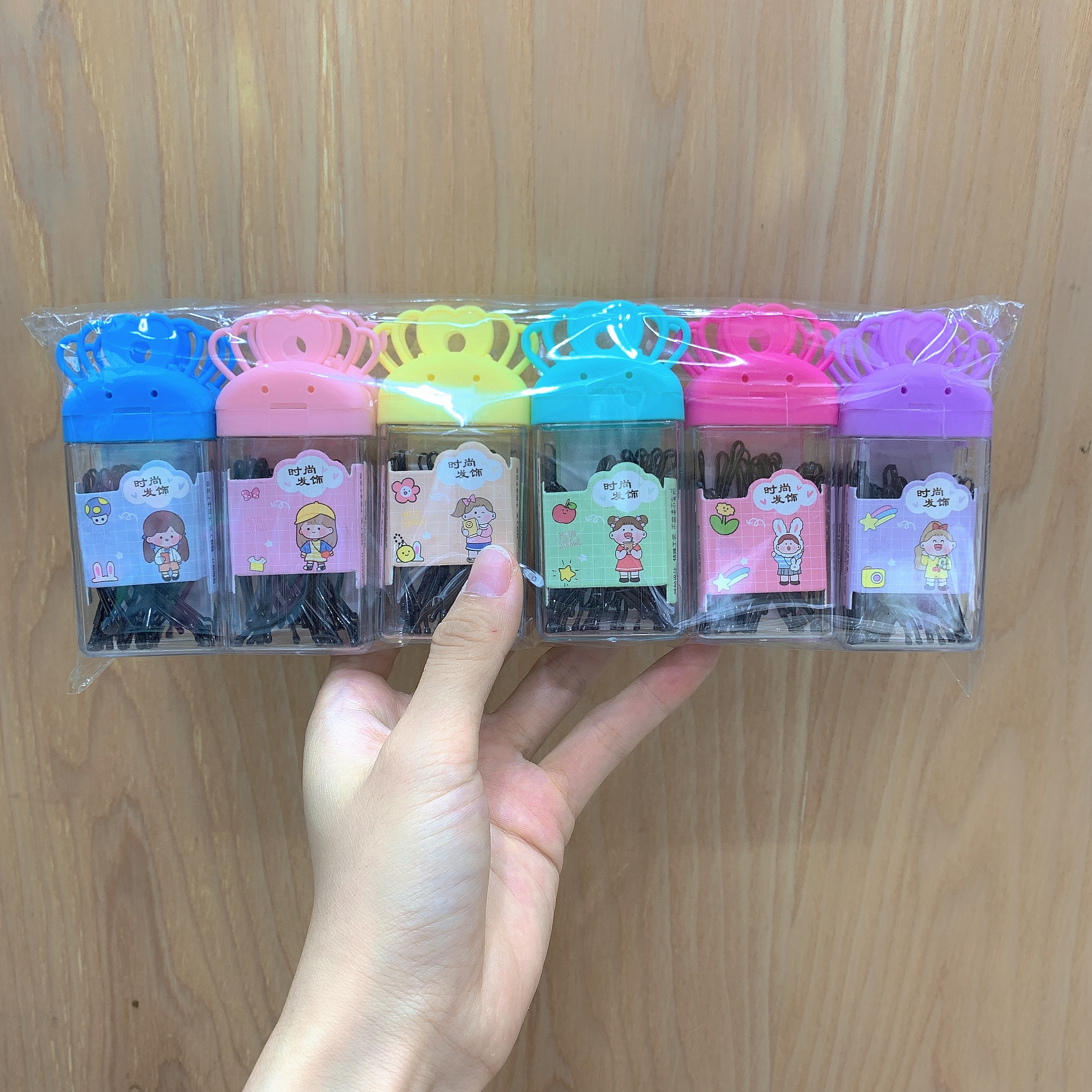 The Korean version of the popular one-piece clip box set basic style side clip fringe clip Item Picture