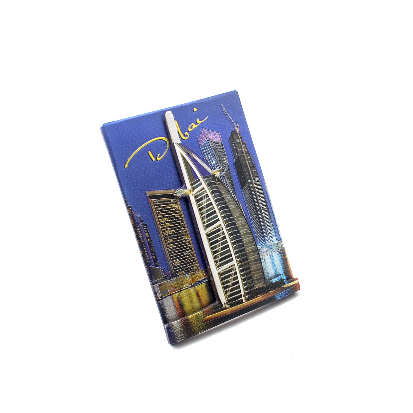 Factory direct sales of high-end foil paper soft magnetic 3D tourist souvenirs, wholesale of magnetic fridge magnets for Burj Al Arab Hotel in Dubai Specification image