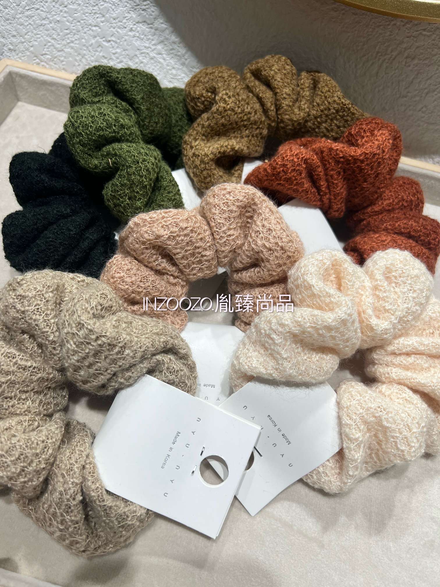 Soft and glutinous knitted hair bands for autumn and winter, gentle and elegant, sweet and beautiful hair ties