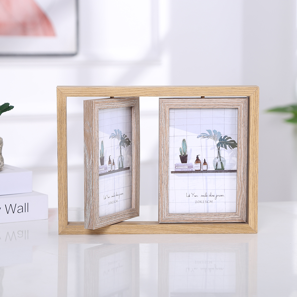 MDF 创意/4X6X2相/旋转相框白底实物图