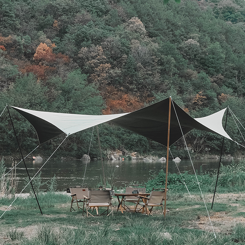 Xanuoduoji outdoor aluminum alloy canopy pole, camping tent thickened foyer pole, aluminum pole lengthened and raised, bracket splicing support pole Application Scenario