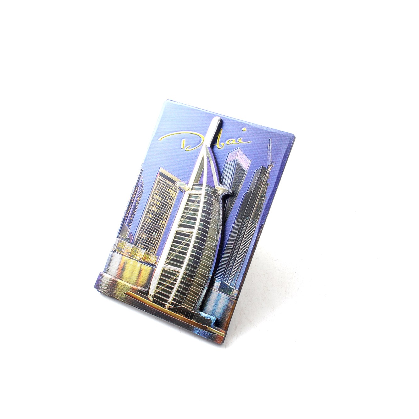 Factory direct sales of high-end foil paper soft magnetic 3D tourist souvenirs, wholesale of magnetic fridge magnets for Burj Al Arab Hotel in Dubai Application Scenario
