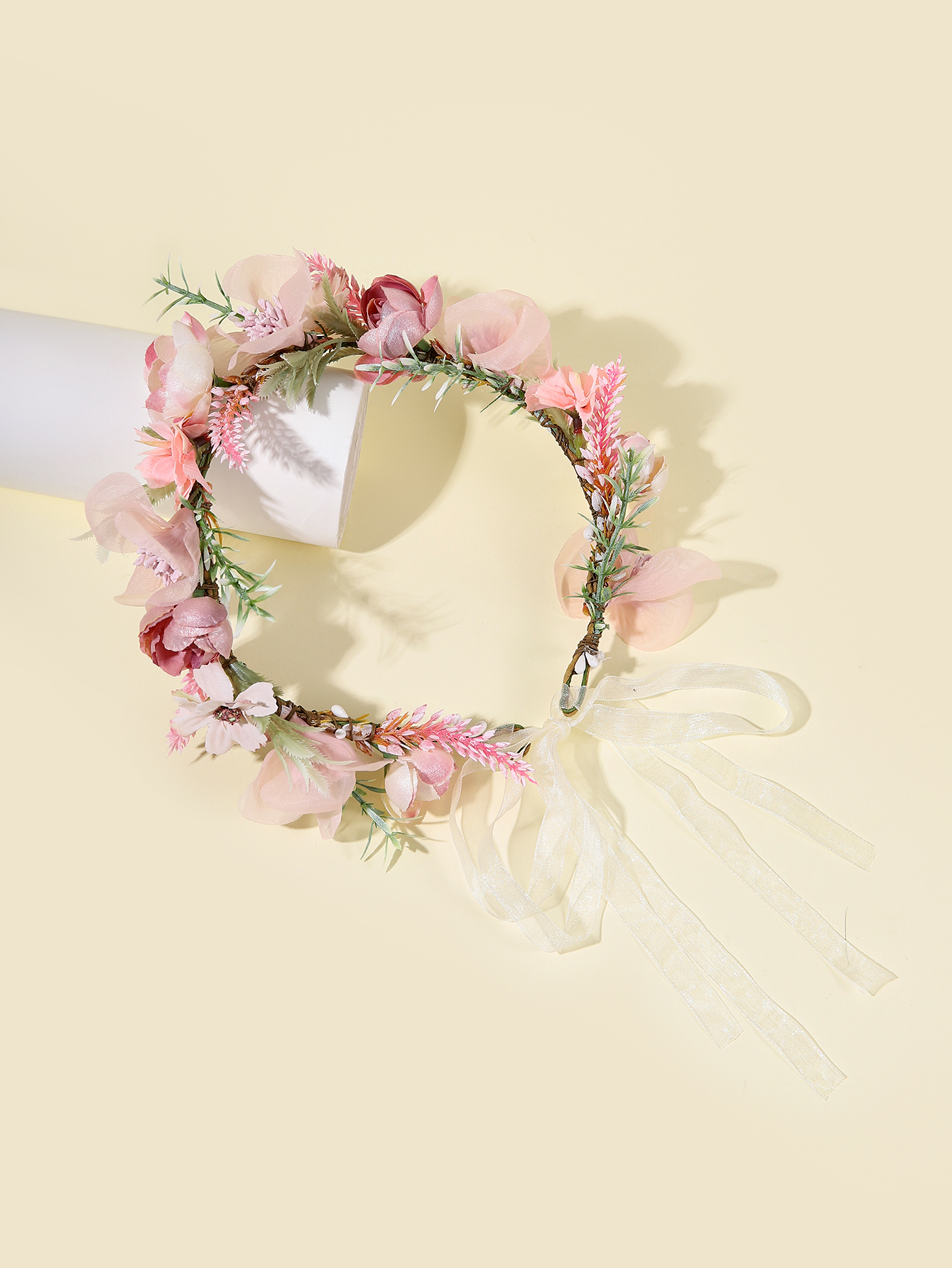 Jia LAN Hua Huan Factory's original new products: Super Fairy bride and bridesmaid garlands, simple forest-style simulated flower garlands, headwear, flower fairy children's photo headbands details Picture