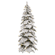 2.4M高档异性圣诞喷雪圣诞树圣诞树带灯圣诞装饰品带雪花圣诞树