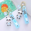 Cute ice bear Dundun doll key chain, cartoon panda keychain, couple bag, acrylic keychain wholesale Specification image