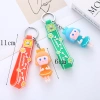 Cartoon leather rope key pendants, PVC key chains, sweet and cute baby key pendants, girls' key chains wholesale details Picture