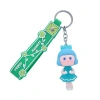 Cartoon leather rope key pendants, PVC key chains, sweet and cute baby key pendants, girls' key chains wholesale Item Picture
