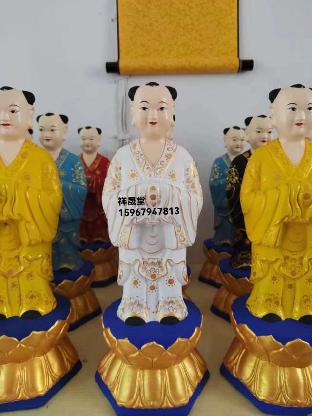 五方童/纯手工彩绘/焰口五方童白底实物图