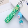 Cartoon leather rope key pendants, PVC key chains, sweet and cute baby key pendants, girls' key chains wholesale Specification image