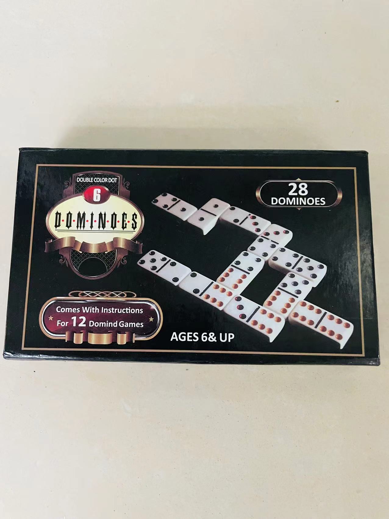 厂家批发  多米诺骨牌套装密胺彩点多米诺骨牌桌游教具