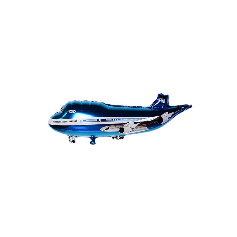 Cross-border 45*85 large aircraft general mobilization civil airliner shaped aluminum film balloon party decoration products Item Picture