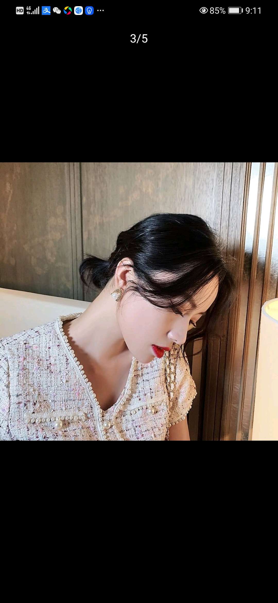 折叠的精致 高级感法式金属珍珠耳环2022年新款潮 高级感轻奢复古详情图4