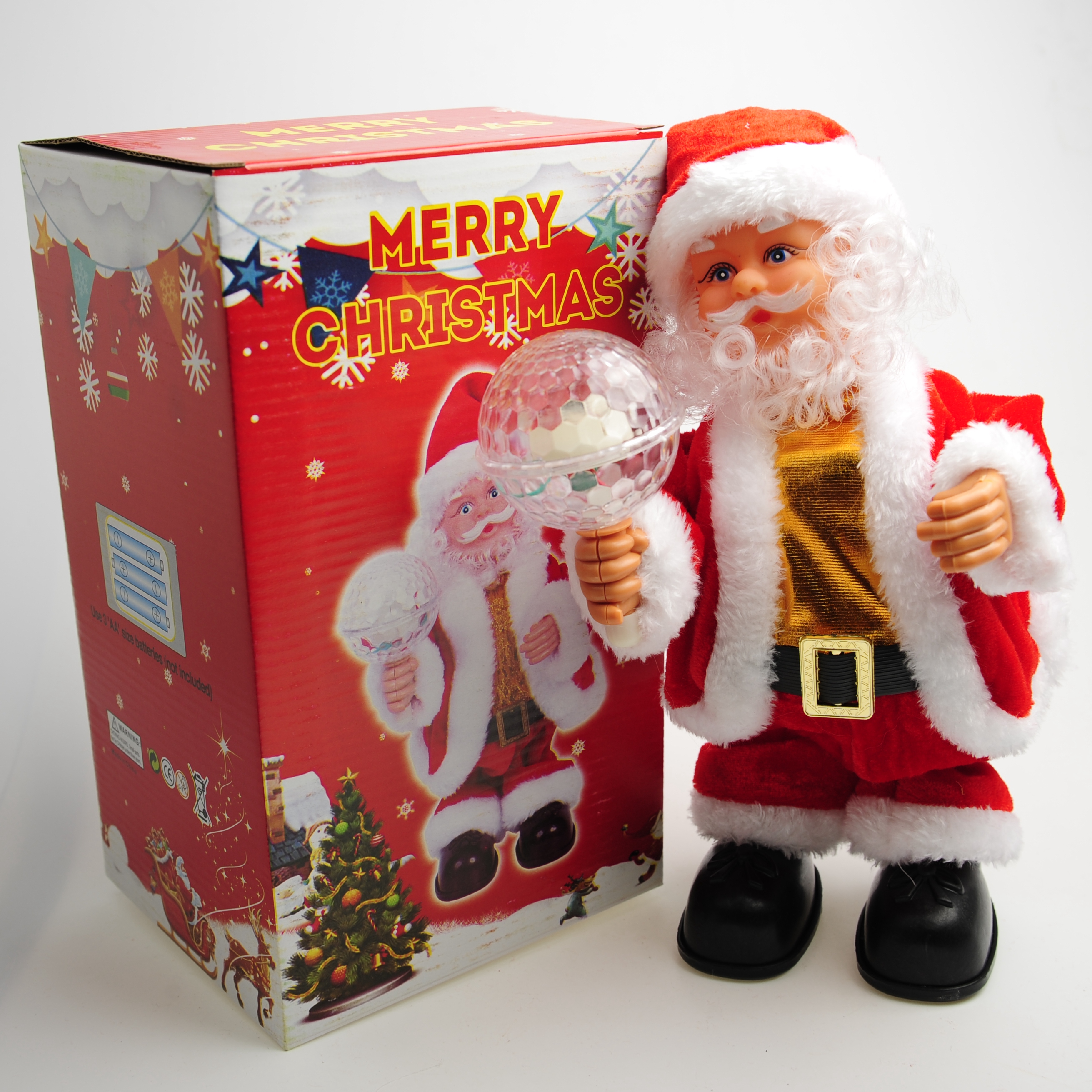 Electric Santa Claus, Christmas ball swinging Old Man, Santa Claus decorative figurines, toys, Christmas Item Picture