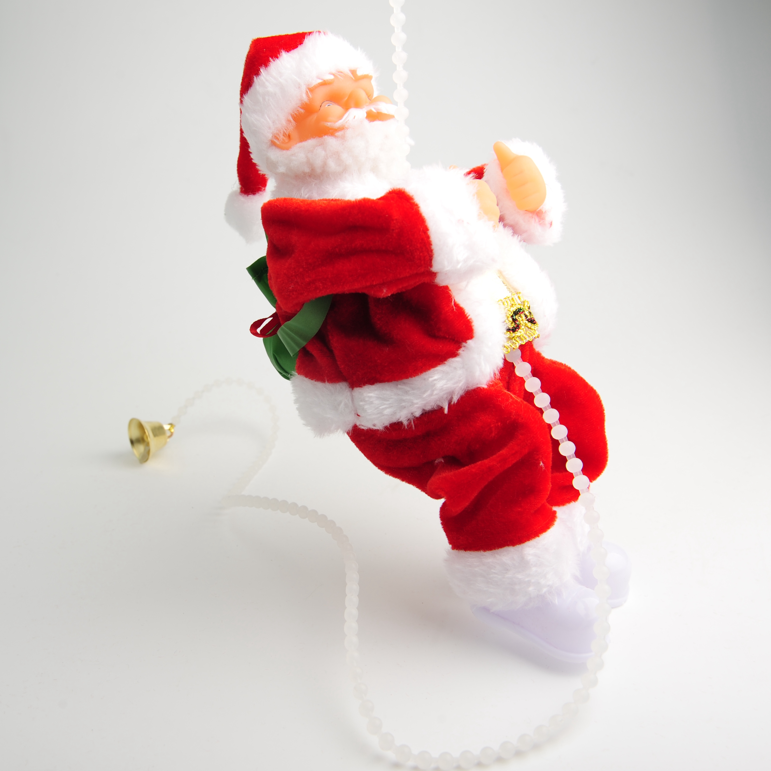 Christmas bead-climbing rope Santa Claus electric blue Santa Claus doll toy Christmas gift decoration Application Scenario