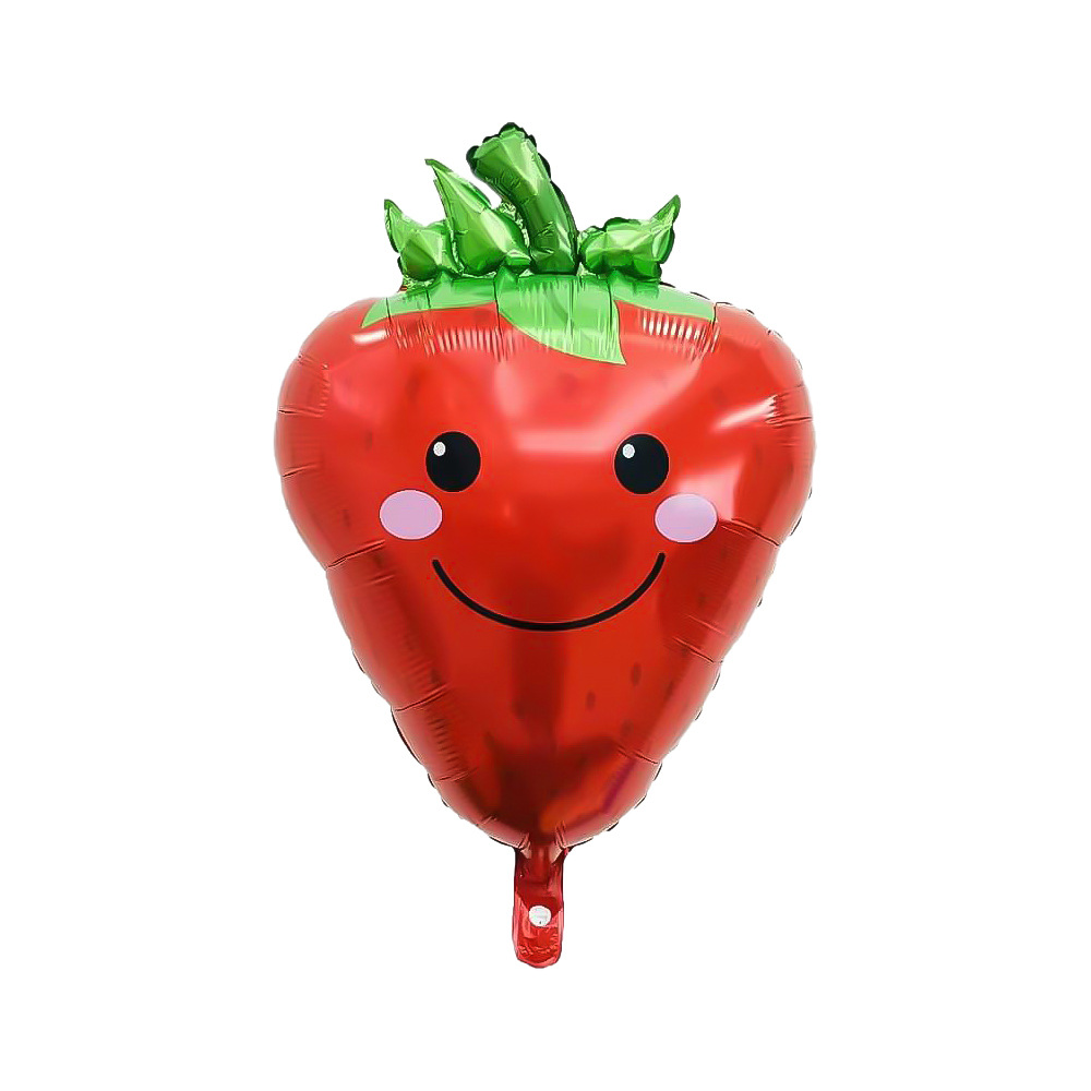 New product: Grape, tomato and carrot balloon birthday party decoration and arrangement, fruit and vegetable aluminum foil balloons Item Picture
