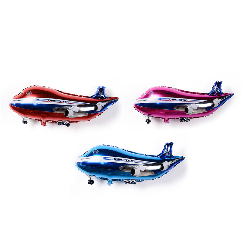Cross-border 45*85 large aircraft general mobilization civil airliner shaped aluminum film balloon party decoration products details Picture