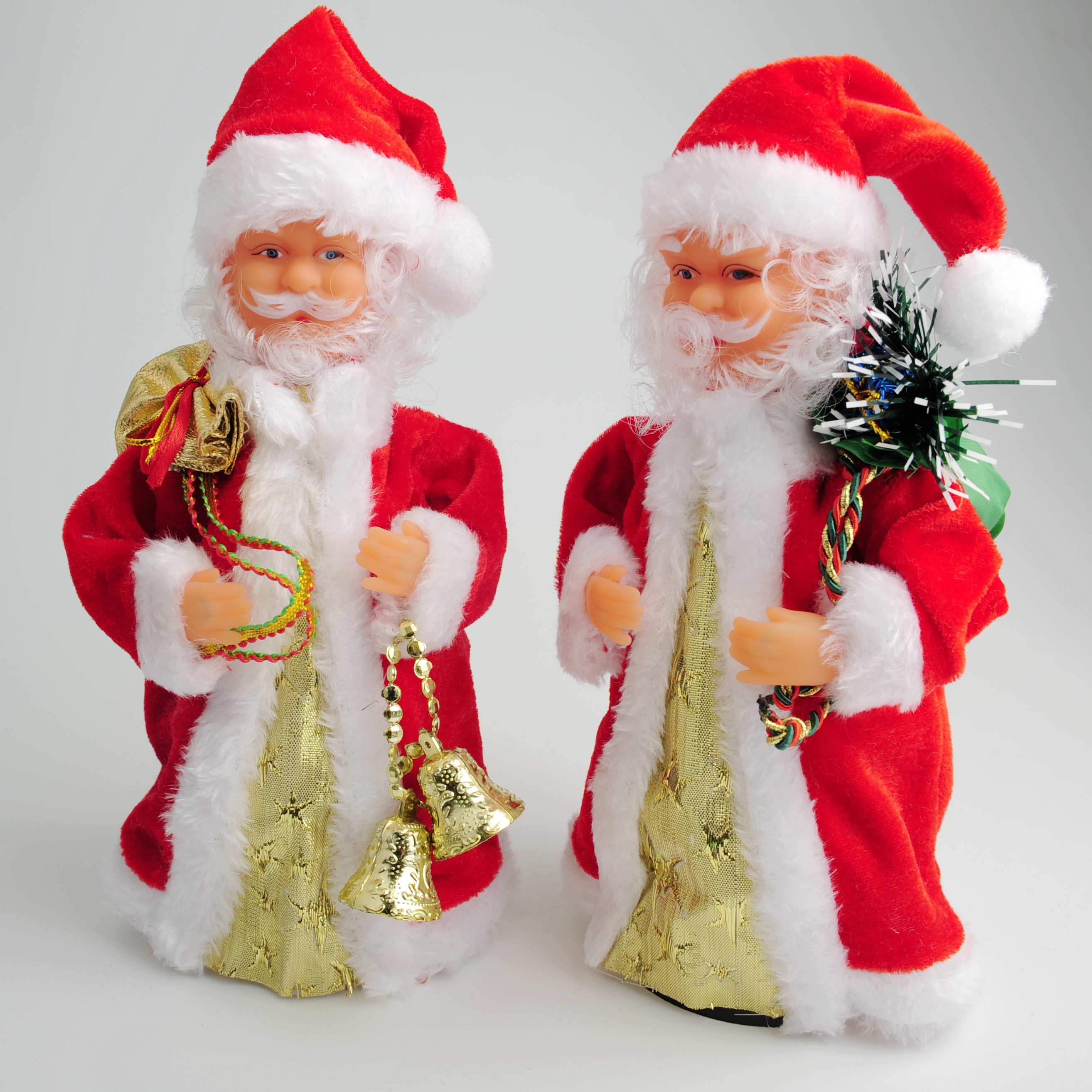 电动圣诞老人圣诞节铃铛摇摆老人圣诞老人装饰摆件玩具圣诞