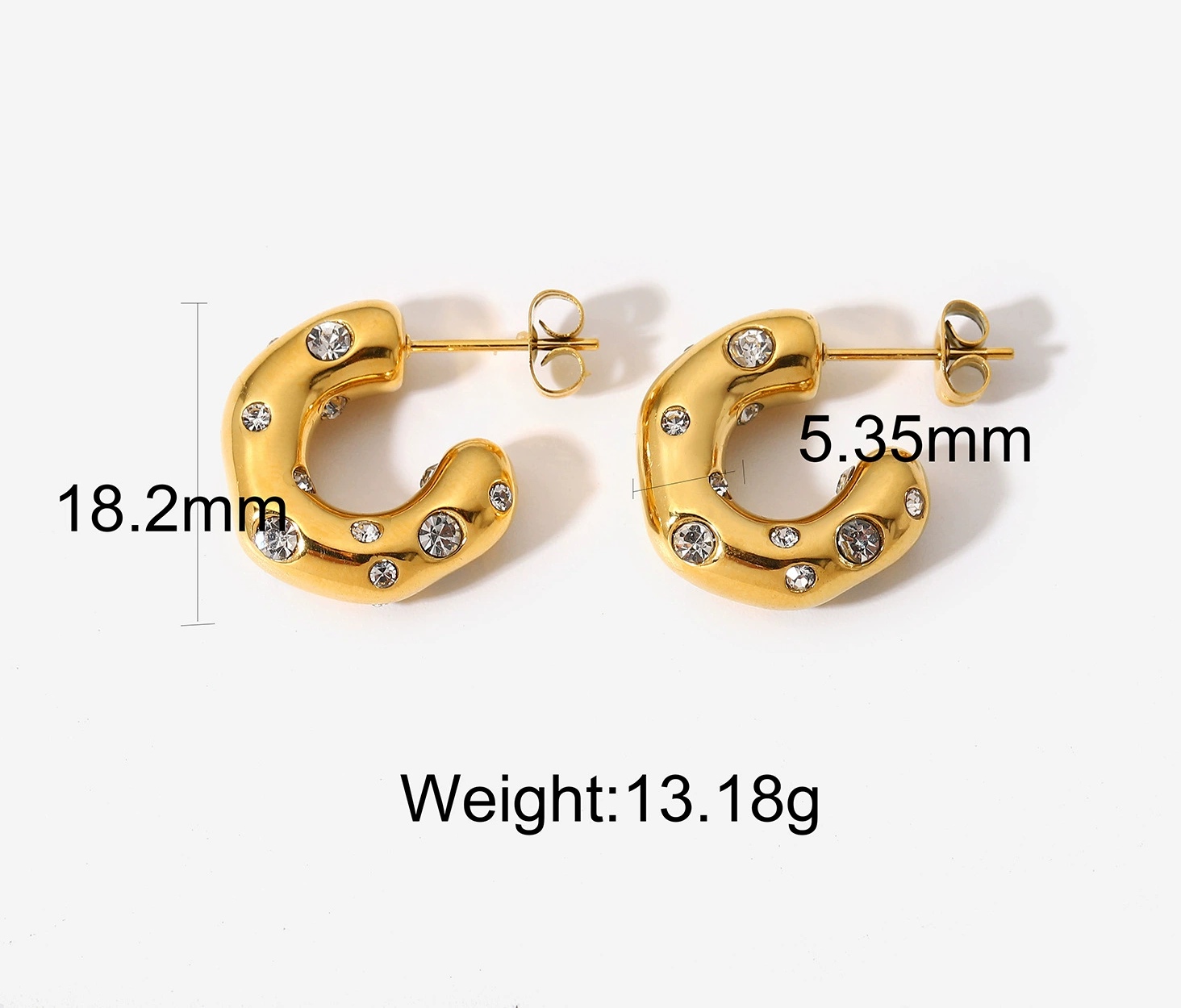 饰品/耳饰/合金猫眼石耳环/耳环/猫眼石耳环白底实物图