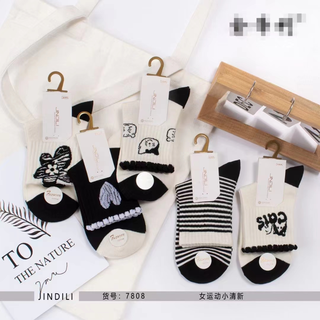 2022热销新款袜子男秋冬季棉袜女士户外运动袜中筒跑步男袜篮球袜