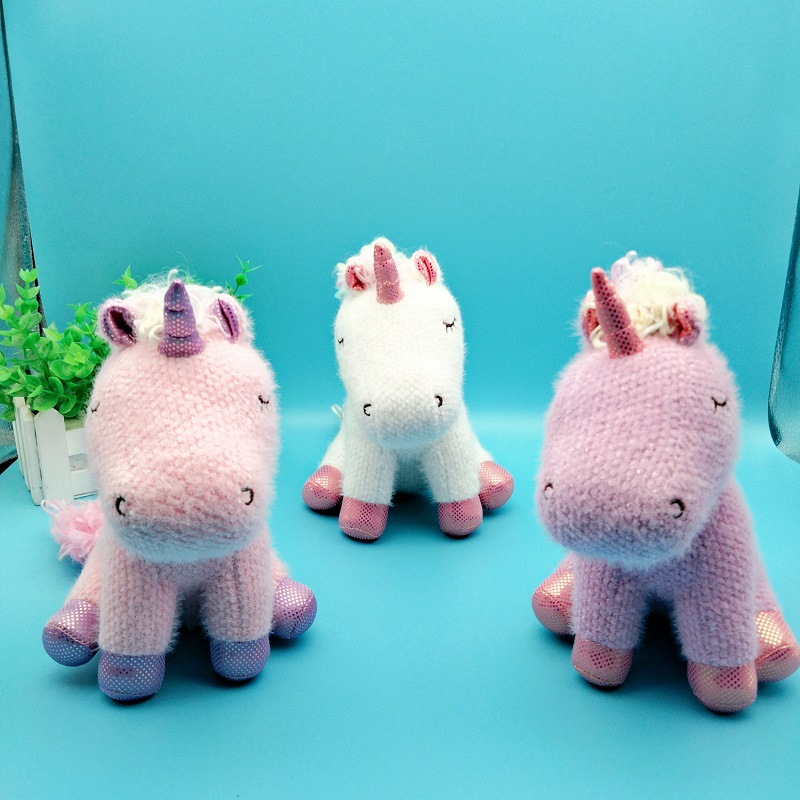 独角兽公仔/布娃娃儿童玩/可爱软萌毛线细节图