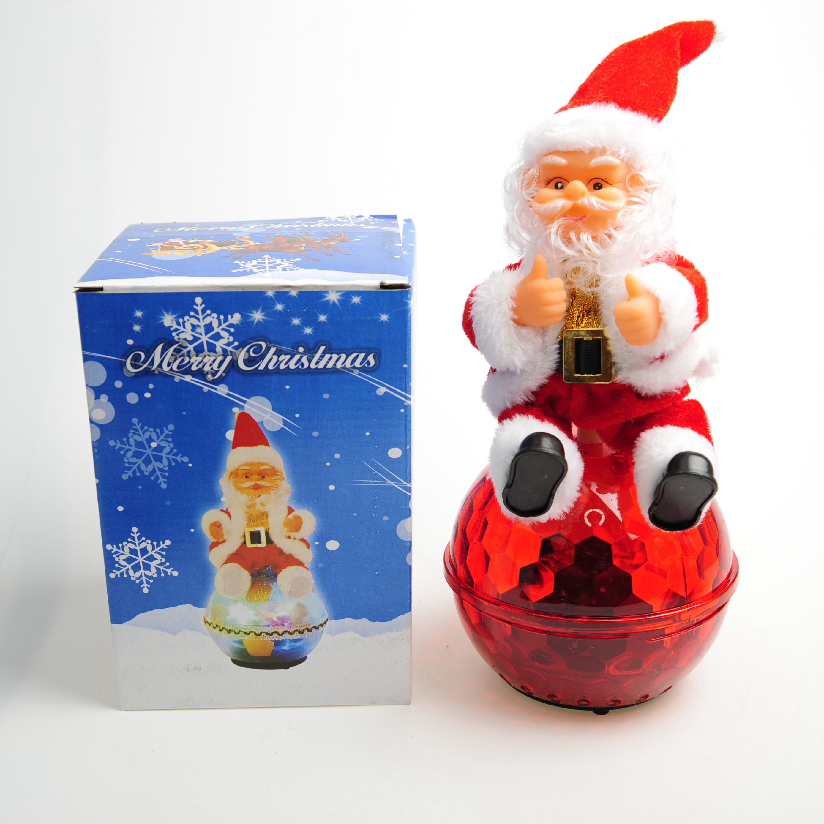 Electric Santa Claus, Christmas luminous ball, swinging Santa Claus, decorative ornaments, toys, Christmas Item Picture