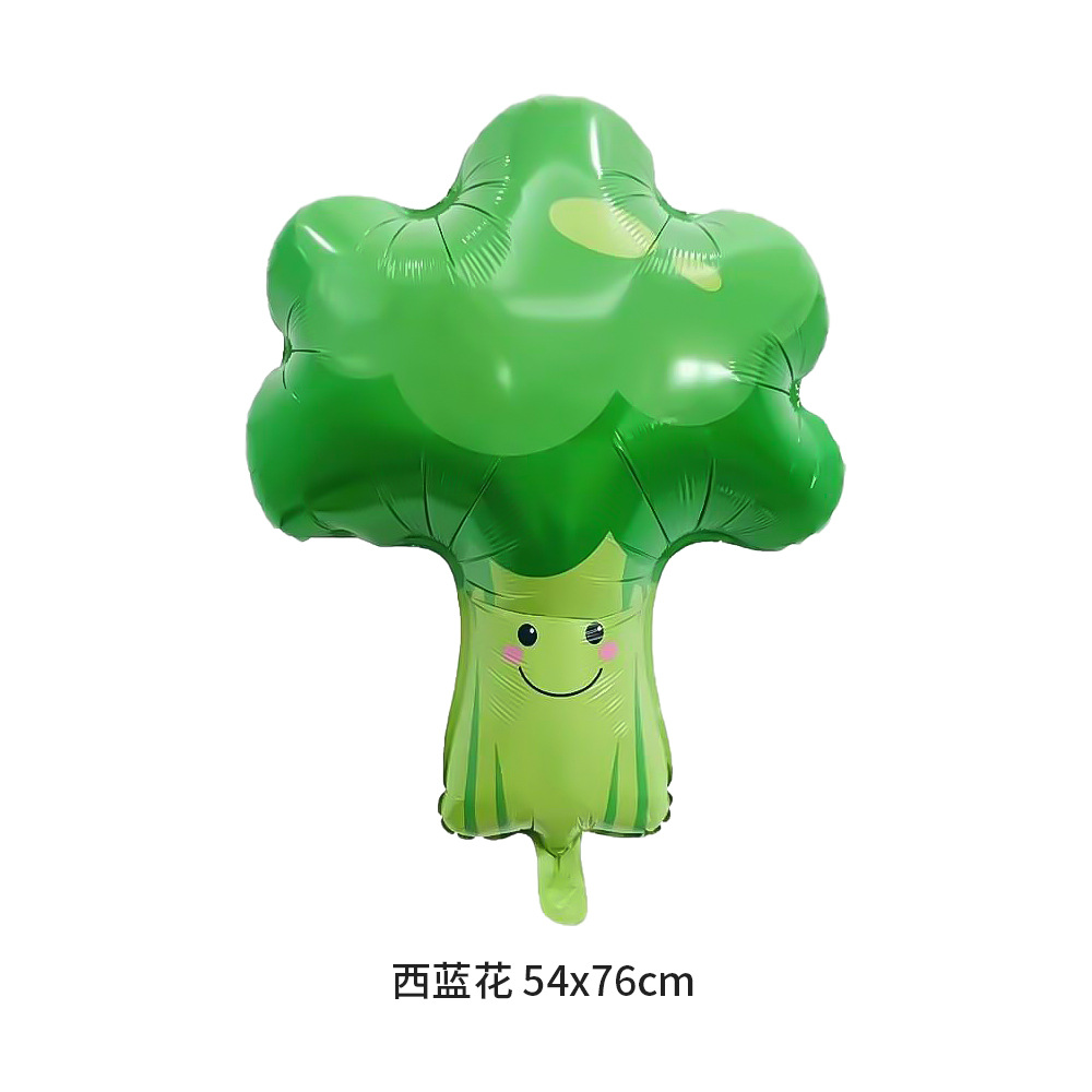 New product: Grape, tomato and carrot balloon birthday party decoration and arrangement, fruit and vegetable aluminum foil balloons Specification image