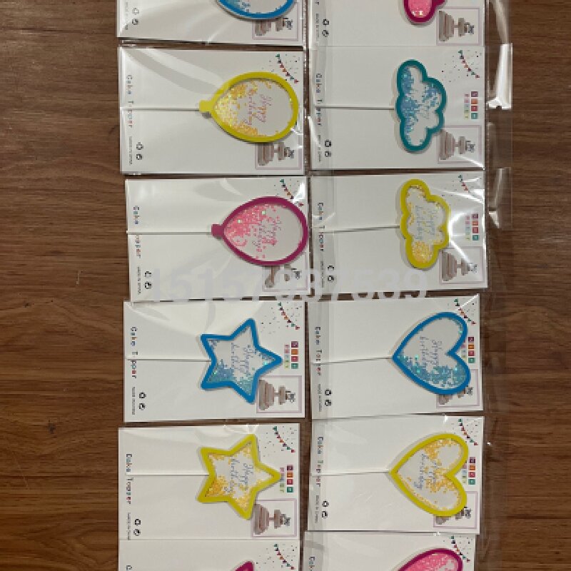 生日蛋糕装饰金色闪粉皇冠数字亚克力蛋糕插牌烘培甜品装饰插件36