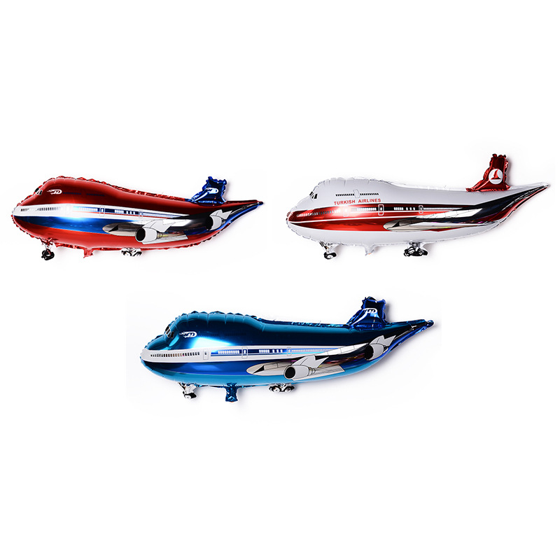 Cross-border 45*85 large aircraft general mobilization civil airliner shaped aluminum film balloon party decoration products Specification image