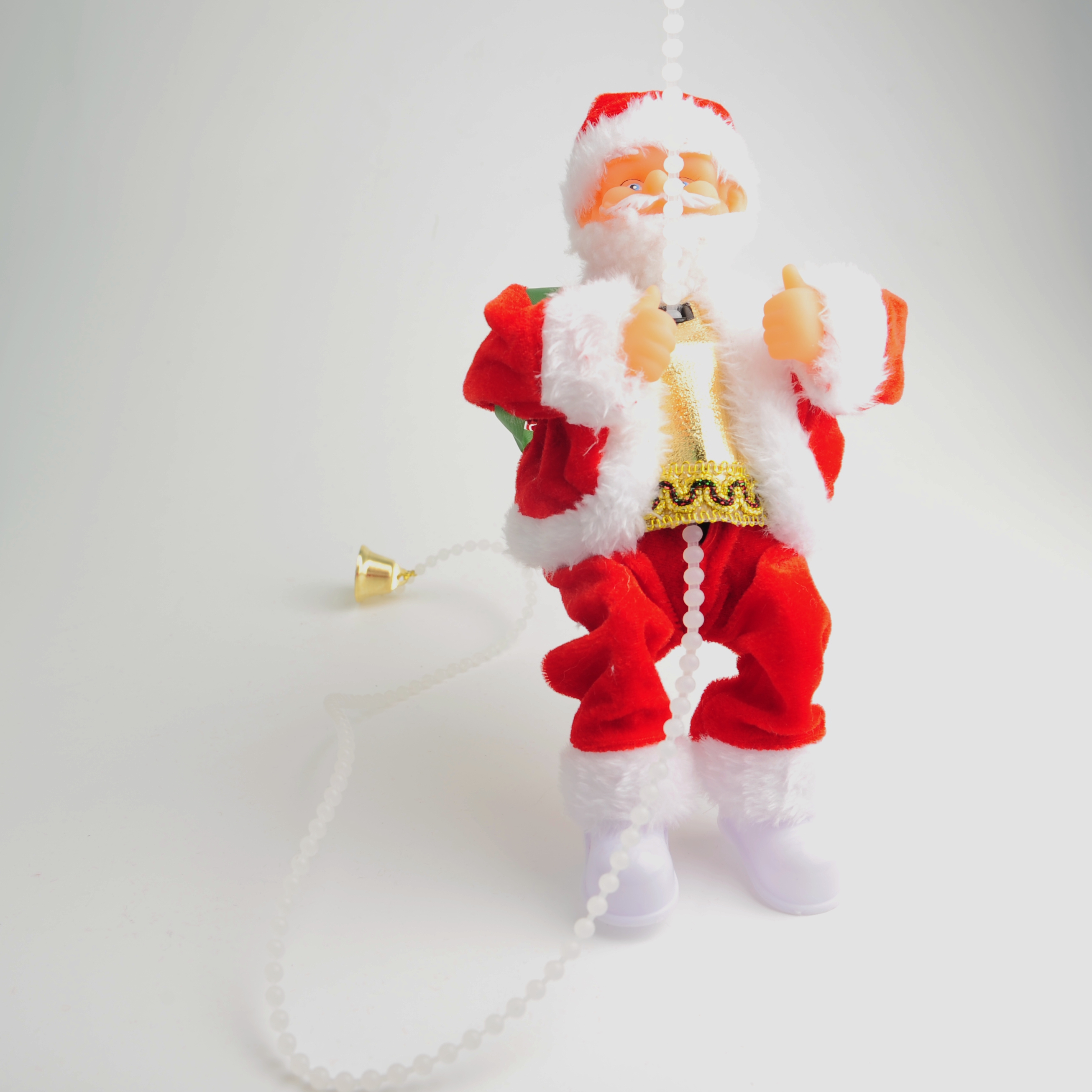 Christmas bead-climbing rope Santa Claus electric blue Santa Claus doll toy Christmas gift decoration Christmas bead-climbing rope Santa Claus electric blue Santa Claus doll toy Christmas gift decoration