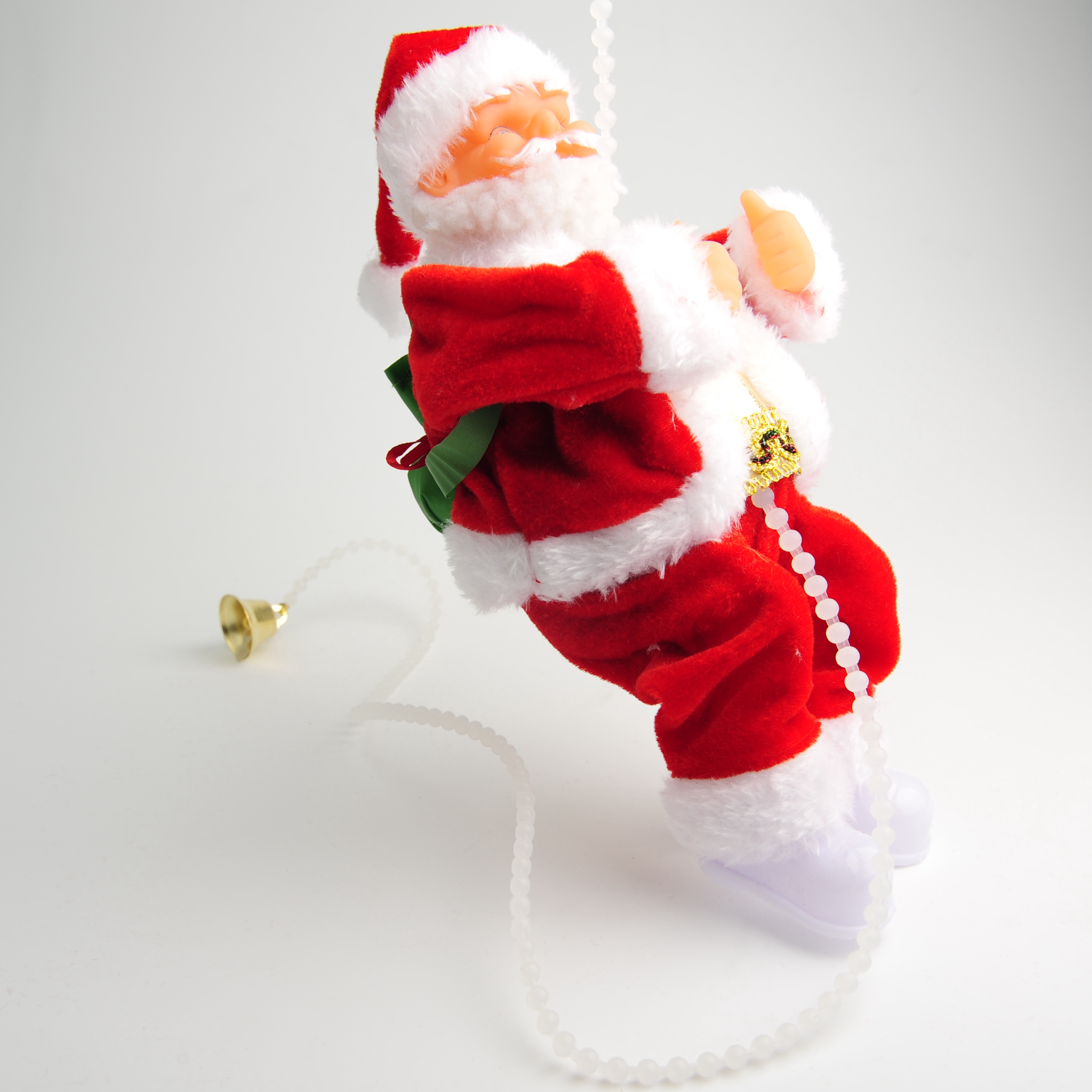 Christmas bead-climbing rope Santa Claus electric blue Santa Claus doll toy Christmas gift decoration Specification image