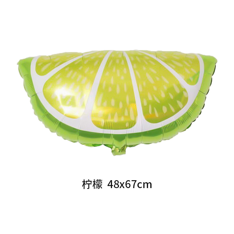 Carnival party decoration: Fruit balloons, cactus, pineapple, watermelon, avocado, strawberry, aluminum film balloons Specification image
