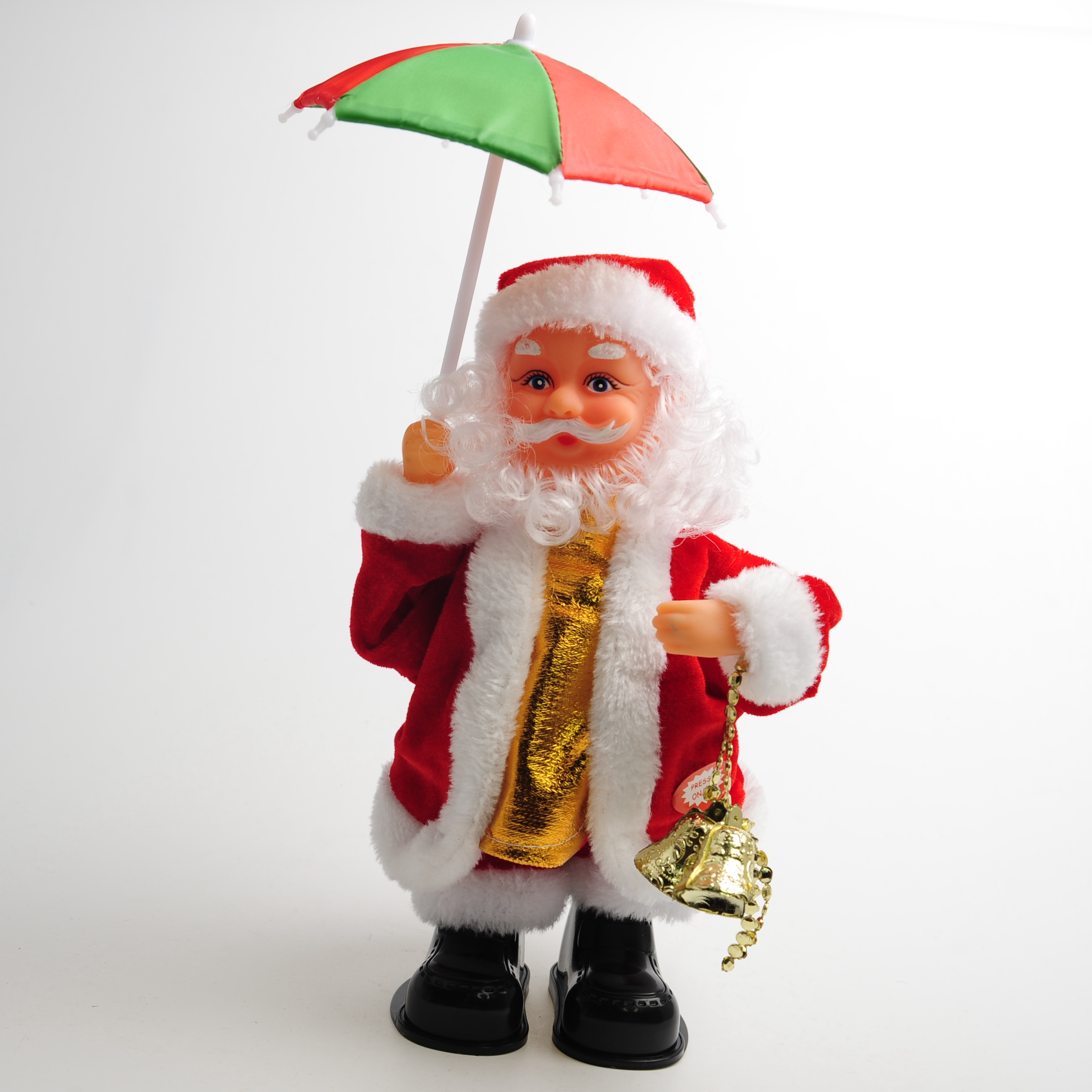 Santa Claus electric umbrella Santa Claus Christmas decorative item details Picture