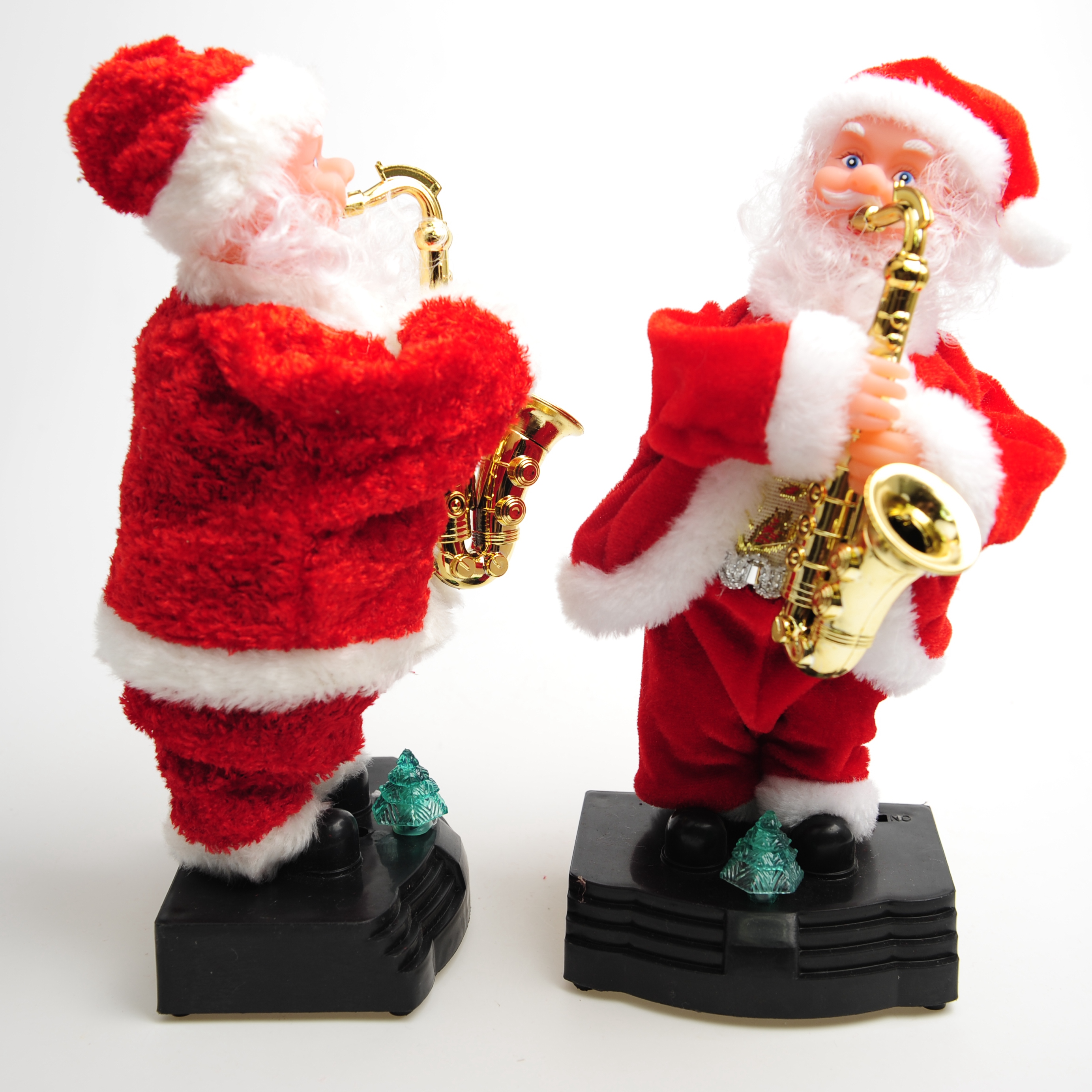 Santa Claus electric wind instrument saxophone singing Santa Claus toys Christmas decorative ornaments details Picture