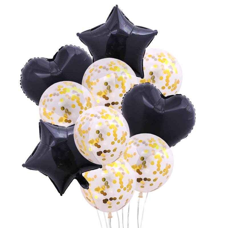 Amazon Hot 12-inch sequined balls, 18-inch five-pointed star heart-shaped aluminum film party birthday decoration balloons wholesale Item Picture