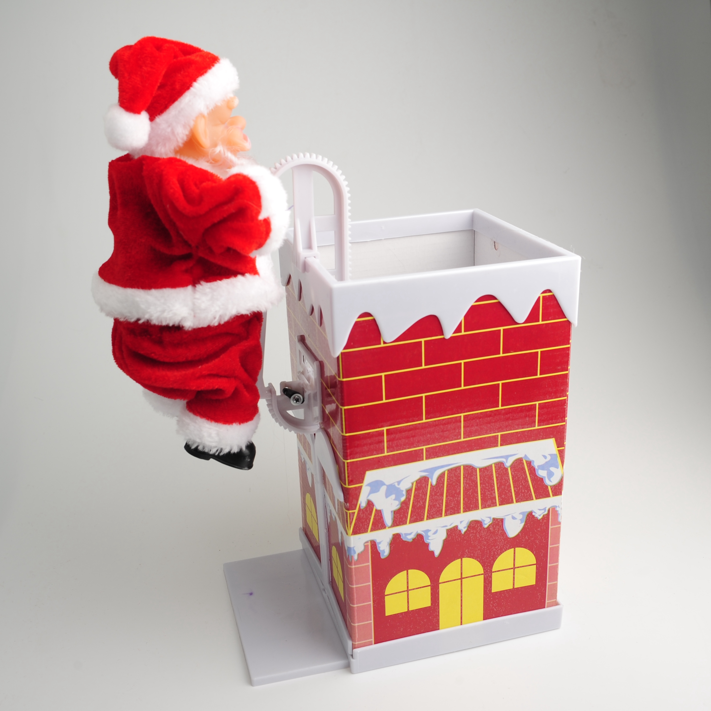 跨境热销爬门爬烟囱电动音乐圣诞老人创意儿童玩具圣诞节礼物摆件