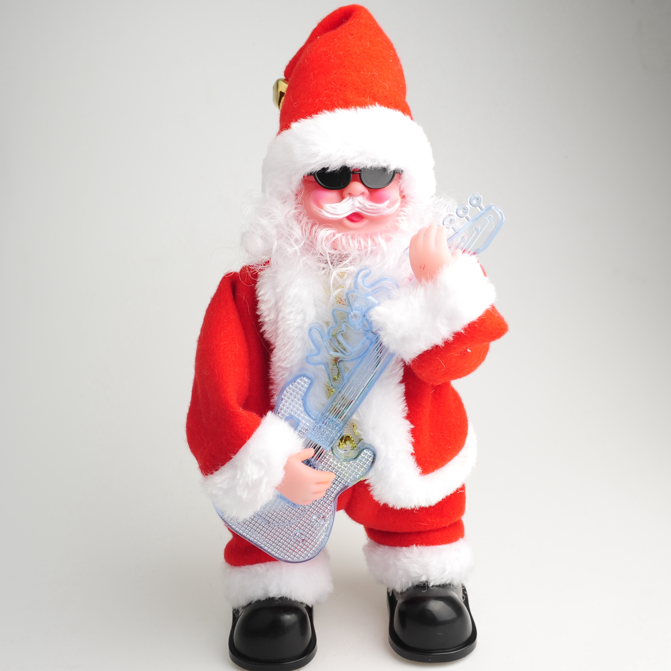 Creative new Christmas electric music swing, old man playing guitar, old man ornaments, decorations, gifts Item Picture