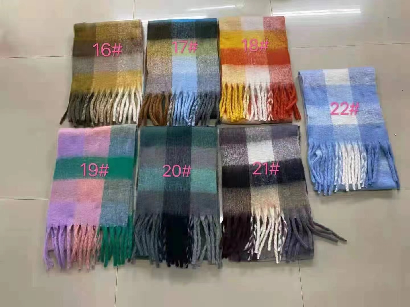 粗须长巾/ac格子细节图