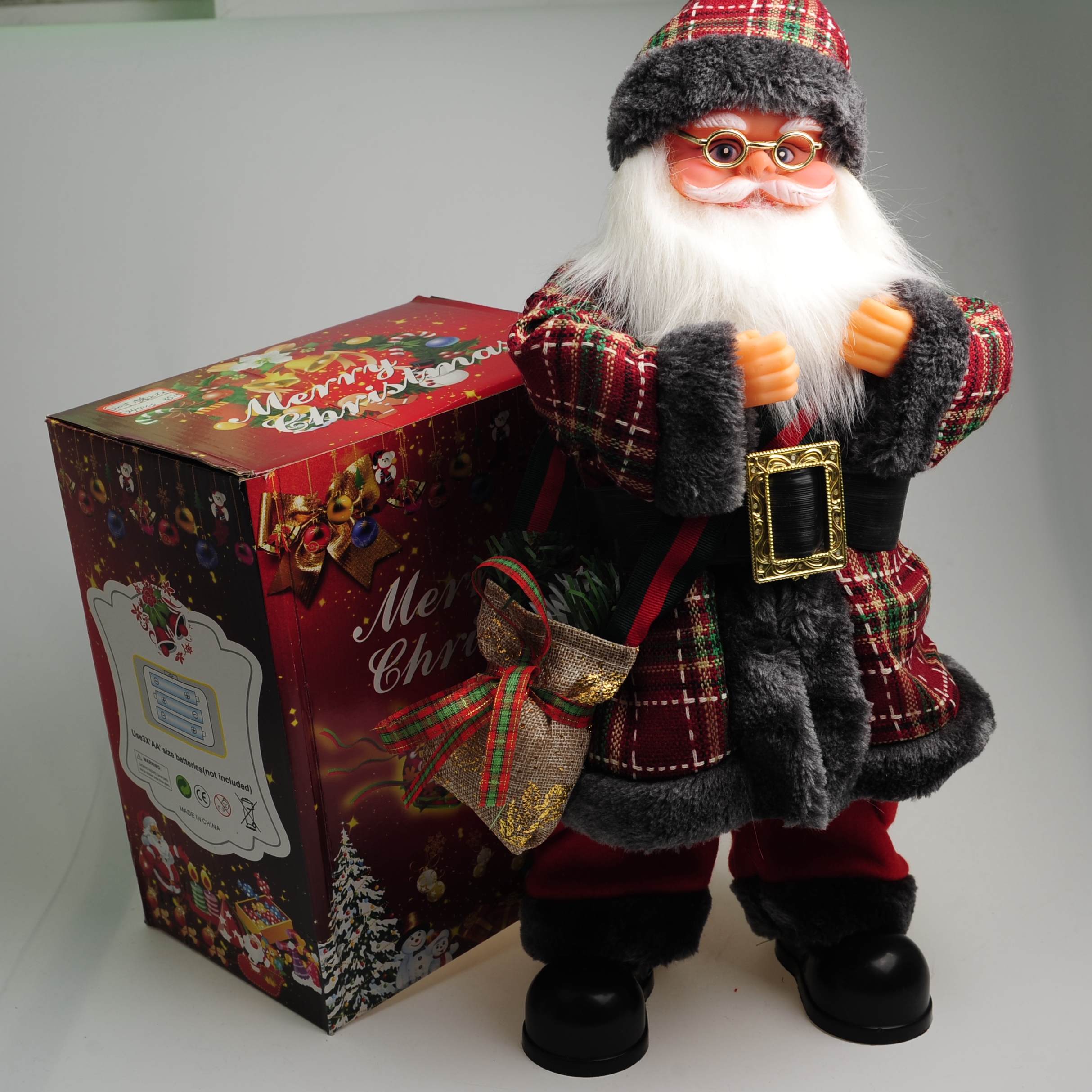 Christmas decorations, electric toy bags, Santa Claus Item Picture