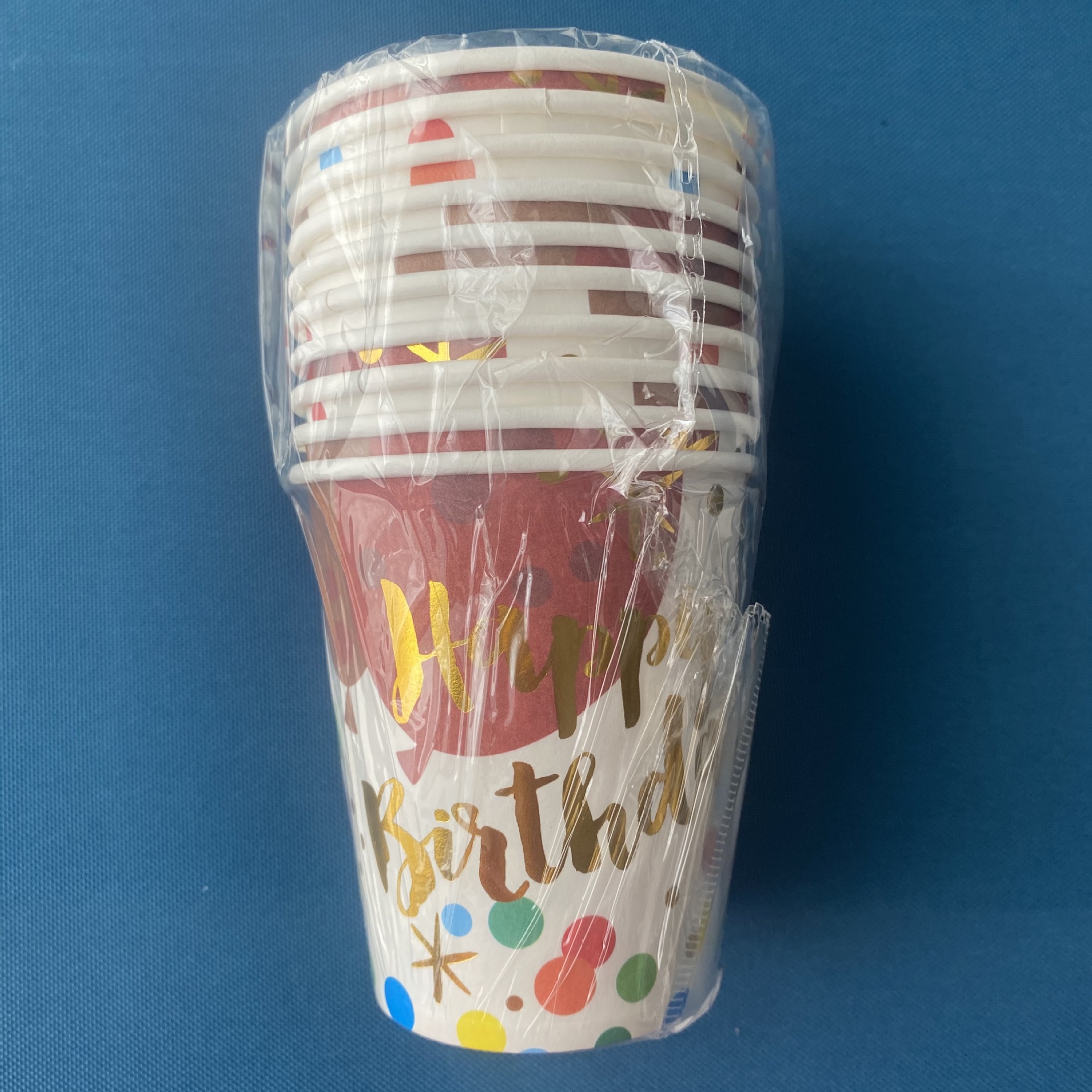 250ML纸杯圆点一次性纸杯子生日派对用品批发