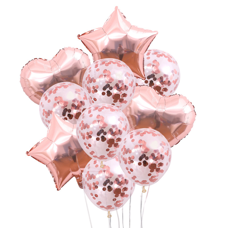 Amazon Hot 12-inch sequined balls, 18-inch five-pointed star heart-shaped aluminum film party birthday decoration balloons wholesale Application Scenario